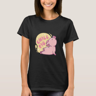 Camiseta Cerdo de Meditación Yoga Relajante