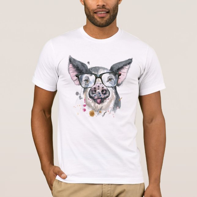 Camiseta Cerdo de moda (Anverso)