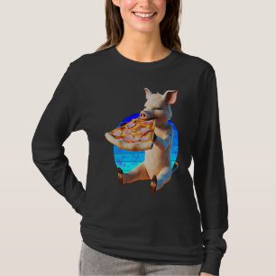Camiseta Cerdo de Pizza Divertido