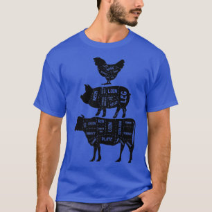 Camiseta Cerdo de pollo de Guay Vino y carne de vacuno barb
