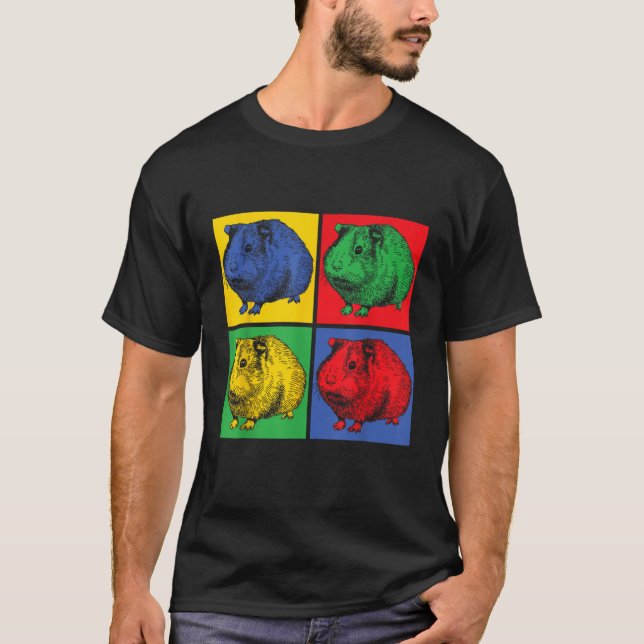 Camiseta Cerdo de Pop Art Guinea (Anverso)