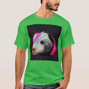 Camiseta Cerdo De Rock punk En Una Chaqueta De Cuero
