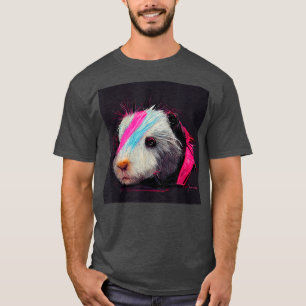 Camiseta Cerdo De Rock punk En Una Chaqueta De Cuero 5117