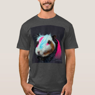 Camiseta Cerdo De Rock punk En Una Chaqueta De Cuero 87