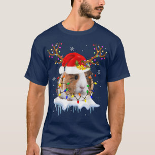 Camiseta Cerdo de Santa Reindeer Guinea Navidad Santa Reind