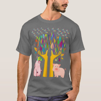 Camiseta Cerdo debajo de peppa arbórea
