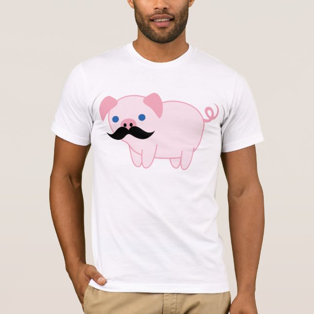 Camiseta Cerdo del bigote (Anverso)