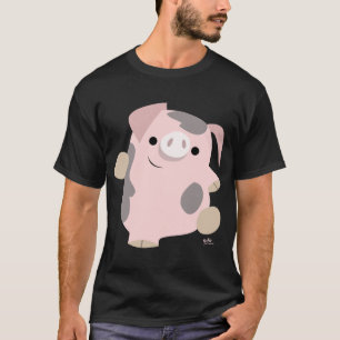 Camiseta Cerdo del dibujo animado del baile