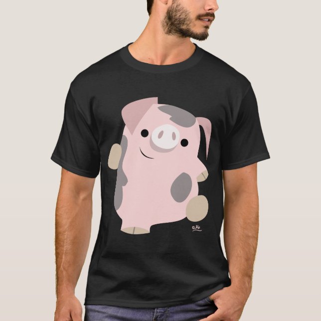 Camiseta Cerdo del dibujo animado del baile (Anverso)