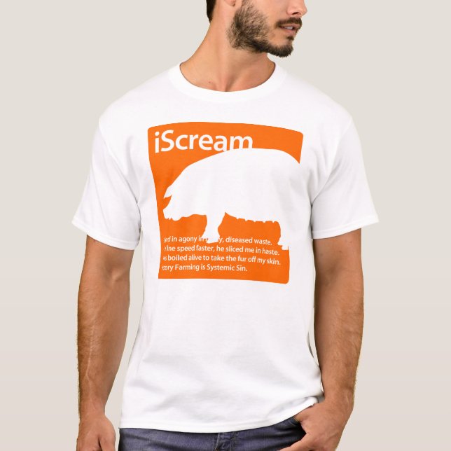 Camiseta cerdo del iScream (Anverso)