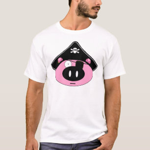 Camiseta cerdo del pirata del lil