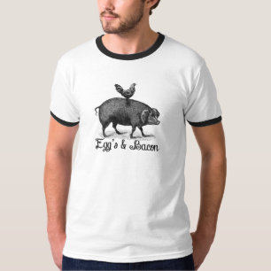 Camiseta Cerdo del tocino de los huevos