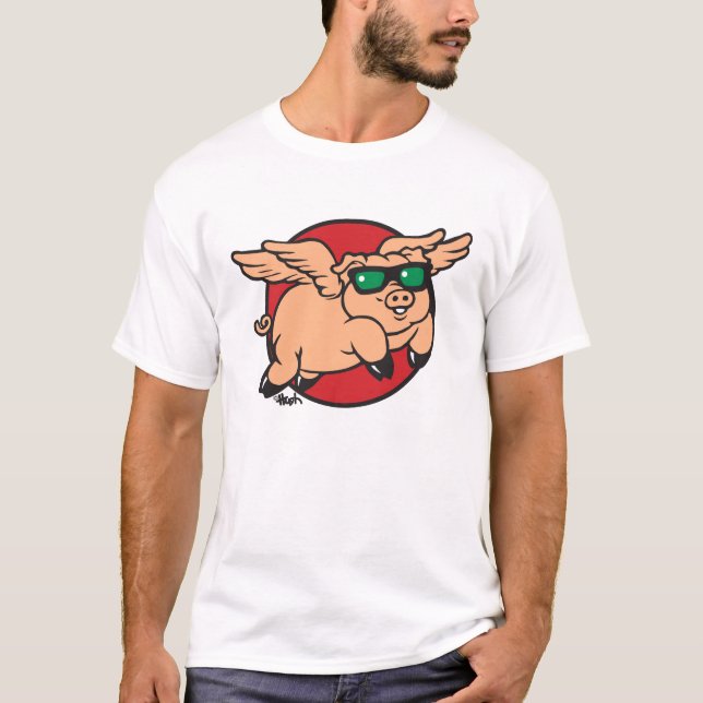CAMISETA CERDO DEL VUELO (Anverso)