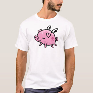Camiseta Cerdo del vuelo del dibujo animado