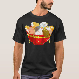 Camiseta Cerdo divertido japonés Ramen Guinea