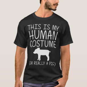 Camiseta Cerdo Easy Halloween Vestido Humano Vino de Cerdo