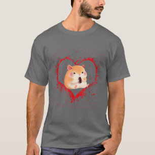 Camiseta Cerdo El día de San Valentín de cerdo guineano div