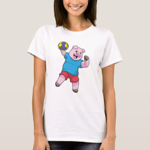Camiseta Cerdo en deportes de balonmano