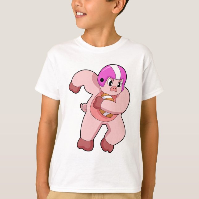 Camiseta Cerdo en deportes de fútbol (Anverso)