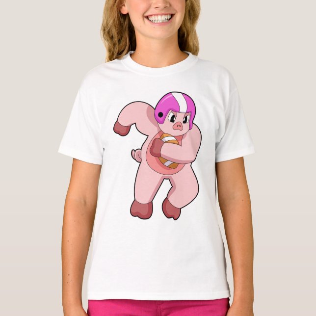 Camiseta Cerdo en deportes de fútbol (Anverso)