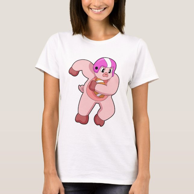 Camiseta Cerdo en deportes de fútbol (Anverso)