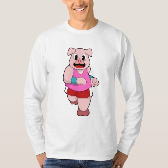 Camiseta Cerdo en ejecución (Anverso)