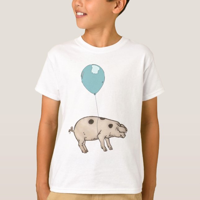 Camiseta Cerdo en un globo (Anverso)