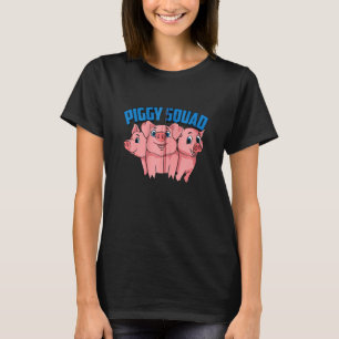 Camiseta Cerdo Escuadrón Cute Ganadero Amantes Graciosos