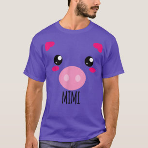 Camiseta Cerdo Face Kawaii Disfraz Halloween para Mimi Funn