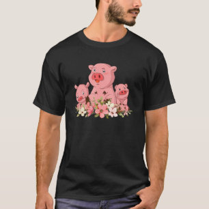 Camiseta Cerdo Familia Cultivo Granja Animal Piglet Farmer