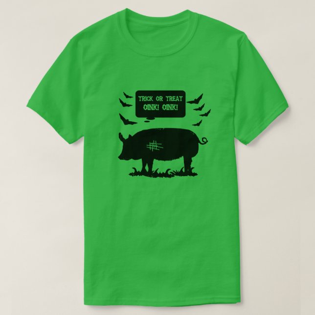 Camiseta Cerdo feliz de Halloween (Diseño del anverso)
