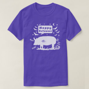 Camiseta Cerdo feliz de Halloween