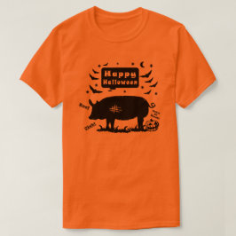 Camiseta Cerdo feliz de Halloween