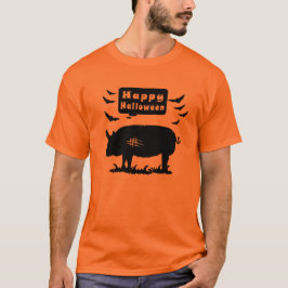 Camiseta Cerdo feliz de Halloween