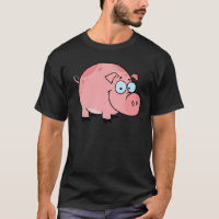 Cerdo feliz del personaje de dibujos animados