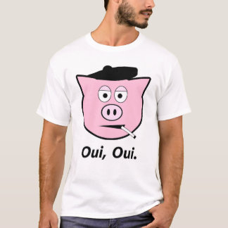 Camiseta Cerdo francés. Oui, oui.