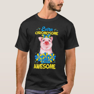 Camiseta Cerdo girasol cromosoma extra asombroso