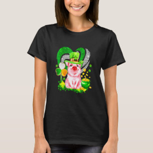Camiseta Cerdo Gorgeo St Patrick Day Gracioso Perro Rosa