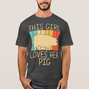 Camiseta Cerdo Gracioso Para Chicas Niño Bacon Animal Lover