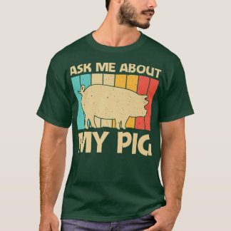 Camiseta Cerdo Gracioso Para Hombres Mujeres Bacon Animal L
