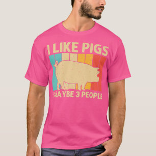 Camiseta Cerdo Gracioso Para Hombres Mujeres Bacon Animal L