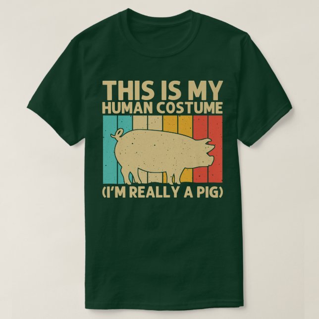 Camiseta Cerdo Gracioso Para Hombres Mujeres Bacon Animal L (Diseño del anverso)