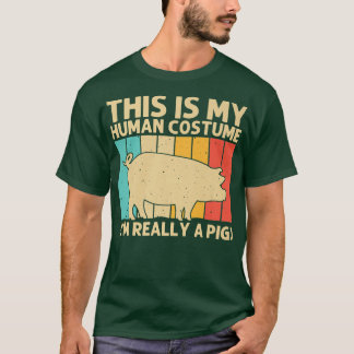 Camiseta Cerdo Gracioso Para Hombres Mujeres Bacon Animal L