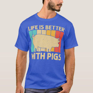 Camiseta Cerdo Gracioso Para Hombres Mujeres Bacon Animal L