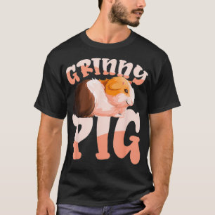 Camiseta Cerdo grinny para un amante del cerdo guineano
