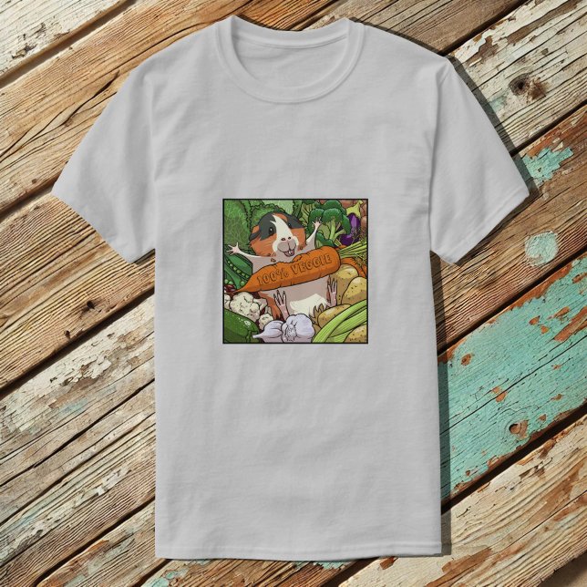 Camiseta Cerdo guineano 100% Personalizado de zanahoria veg (Subido por el creador)
