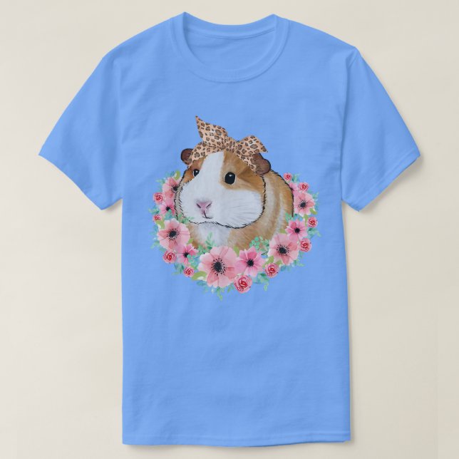 Camiseta Cerdo guineano con capucha de leopardo (Diseño del anverso)