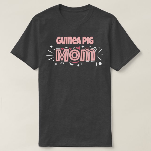 Camiseta Cerdo guineano con mamá divertida (Diseño del anverso)