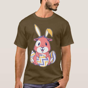 Camiseta Cerdo guineano con traje de conejito de Pascua con