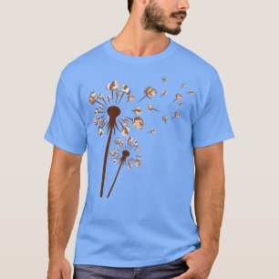 Camiseta Cerdo guineano Dandelion Flor Gracioso Amor Animal